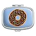 Cute Donut with Sprinkles Chocolate Icing Rectangle Pill Case Trinket Gift Box