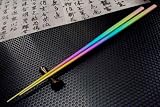 ＲＸ　純チタン　製　マイ箸　ＴＣ２１５ＩＰ　レインボー　転がらない　チタン　の　お箸 マイ箸 環境