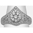 14K White Gold Diamond Ring - 1.00 Ct.