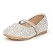 DREAM PAIRS MUY-Shine-INF Mary Jane Girls Rhinestone Studded Slip On Ballet Flats Toddler New Gold Size 9