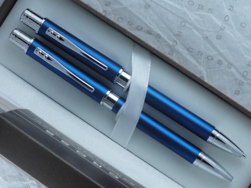 Cross Limited Edition Classic Metallic Matte Blue Barrel and Polished Appointment Pen and 0.7mm Pencil Set