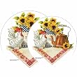 Reston Lloyd Rooster & Copper Kettle Burner Cover s, Set of 4