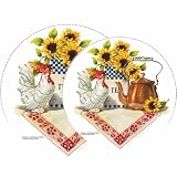 Reston Lloyd Rooster & Copper Kettle Burner Cover s, Set of 4