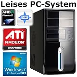 Produkt-Bild: Captronic&reg; Windows 7 Professional 64bit (Lizenz + Datentr&auml;ger) | Silent PC AMD Phenom II X4 850 (4x 3,30GHz) QuadCore | KINGSTON 8GB DDR3-1333 | 24x DVD-Brenner | 500GB HDD SATA3 (6Gb/s) | MSI 760GM-P23 (FX) | ATI Radeon HD 3000 1GB VGA/DVI | CardReader | 7.1 Sound | GigabitLAN | Design Geh&auml;use Piano Lack Schwarz