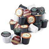 Keurig Coffee Connoisseur's Variety Pack 96 K-Cups includes Green Mountain Nantucket, Tully's French Roast, Newmans Own Special Blend, and Caribou Coffee Blend