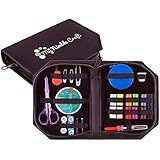 Professional Sewing Kit - Premium Sewing Supplies - Retractable Tape Measure + Covers for Travel Scissors & Seam Ripper - Excellent Sewing Starter Kit For Kids, Students, Beginners & Adults