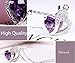 T&Y ENJOY YOUR LIFE Tyjewelry Womens 14k Gold Plated Amethyst Heart Shape Pendant Necklace (Purple,18