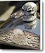 1923 T-Bucket Skull Hood Ornament Canvas Print / Canvas Art - Artist Jill Reger