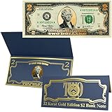 $2 Bill 22k Gold Layered