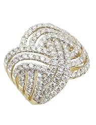 14k Yellow Gold 2.56ctw Diamond Cocktail Ring 17113Y Size 7.5