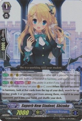 Cardfight!! Vanguard TCG - Superb New Student, Shizuku (G-CB01/010EN) - G Clan Booster 1: Academy of Divas