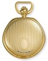 Avalon 17 Jewel Mechanical Skeleton Gold-tone Covered Pocket Watch with Chain, #4041G