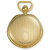 Avalon 17 Jewel Mechanical Skeleton Gold-tone Covered Pocket Watch with Chain, #4041G by Avalon