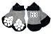 Petego Traction Control X-Large Indoor Socks for Dogs, Black/Gray, Set of 4