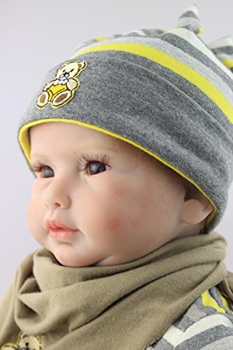 SSG 22''Handmade Lifelike Baby Girl Doll Silicone Vinyl Reborn Newborn Dolls With Clothes