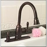 Oil Rubbed Bronze Kitchen Faucet with Pull Down Sprayer and Soap Pump - Single