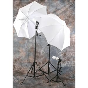 ePhoto 3 Photography Video Photo Portrait Studio Umbrella Continuous Lighting Kit WITH THREE perfect day light CFL bulb 5500K & UMBRELLAS FOR PRODUCT, PORTRAIT, & VIDEO SHOOT by ePhoto INC Dk3