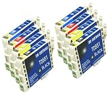 Multipack X2 Full Sets of 4 Compatible Inks for Stylus Photo R240, R245, RX420, RX425, RX520 Printer Inks  Double Capacity Inks  Latest Chip