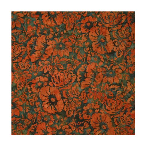 Rust Poppies Batik Handkerchief