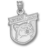 Penn State University Banner Shield Pendant (Silver)