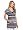 Three Seasons Maternity Women's Cap Sleeve V Neck Nursing Top, Black/White, Small