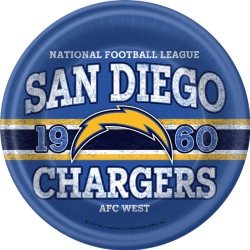 National Football League San Diego Chargers Afc West Dinner Plates