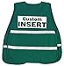 MCR Safety ICV208 Incident Command Polyester/Cotton Safety Vest with 1-Inch White Reflective Stripe, Green