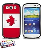 Originale Schutzschale von MUZZANO : Schwarz, ultradünn und flexibel, mit Flagge Kanada-Muster für SAMSUNG GALAXY S3