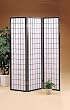 ACME 02284 71-Inch-High Black Wood Folding Screen