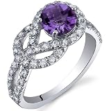 Gracefully Exquisite 0.75 Carats Amethyst Ring in Sterling Silver Size 5 to 9
