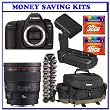 Canon EOS 5D Mark II 21.1MP Full Frame CMOS Digital SLR Camera (Body Only) + Canon EF 24mm f/1.4 L USM II Wide Angle Lens for Canon Digital SLR Cameras + Canon Deluxe Gadget Bag 10EG + Canon BG-E6 EOS 5D Mark II Battery Grip + Canon LP-E6 EOS 5D Mark II Battery Pack + 16GB & 32GB CF Adventures Package