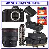 Canon EOS 5D Mark II 21.1MP Full Frame CMOS Digital SLR Camera (Body Only) + Canon EF 24mm f/1.4 L USM II Wide Angle Lens for Canon Digital SLR Cameras + Canon Deluxe Gadget Bag 10EG + Canon BG-E6 EOS 5D Mark II Battery Grip + Canon LP-E6 EOS 5D Mark II Battery Pack + Willoughby's 16GB & 32GB CF Adventures Package