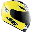 AGV Celebr8 K3 Street Racing Motorcycle Helmet w/ Free B&F Heart Sticker Bundle - Yellow / Small