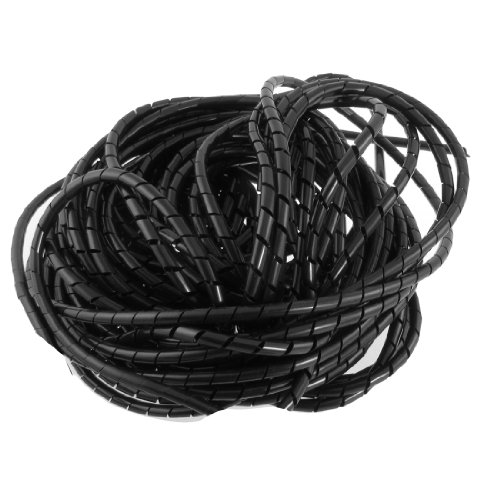 uxcell 21M 68 Ft PE Polyethylene Spiral Wire Wrap Tube PC Manage Cable 6mm