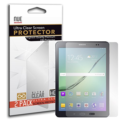Samsung Galaxy TAB S2, 9.7 SCREEN PROTECTOR, NUE DESIGNS TM [Samsung Galaxy TAB S2, 9.7 - SM-T810/T815] - Screen Protector Anti-Glare, Anti-Scratch, Anti-Fingerprint HD Clear Film (Invisible) [2PACK]