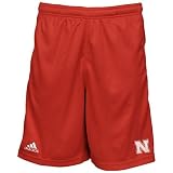 adidas Nebraska Cornhuskers Scarlet Team Logo Shorts