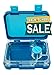 The BEST Bento Box For Kids & Adults- Unique Lunch Box With 4 Different Compartments- Keeps Food Fresh- Dishwasher & Microwave Safe- Great For School or Work- Cool Blue Color- Leak Proof & BPA FREE!