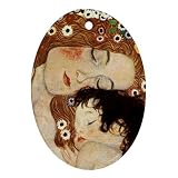 Mother And Child Klimt Ornament (Oval)