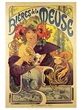 Bieres de la Meuse Vintage Art Poster Print by Alphonse Mucha, 18x24