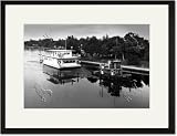 Black Framed/Matted Print 17x23, Fort Myers, Florida: Waiting for the Storm