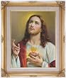 Sacred Heart of Jesus by Simeone Framed Art, 16" x 20" - MADE IN ITALY