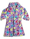 Sweet n Sassy - Toddler Girls Hearts Robe, Purple, Multi (Size 2T)