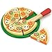 Viga Wooden Take Apart Pizza with Toppings - Includes Wooden Tray and Spatula for Serving