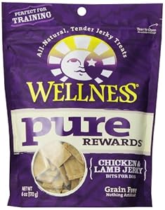 Wellness Grain-Free Treats for Dogs, Pure Rewards Chicken and Lamb, 6-Ounce Pouch