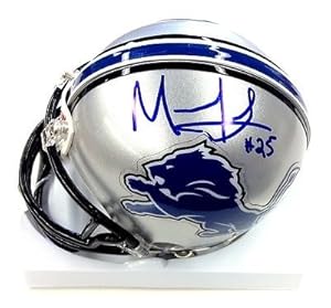 Mikel Leshoure Signed Detroit Lions Mini Helmet