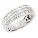 3-Row Channel Diamond Men`s Wedding Anniversary Band Ring 14k White Gold (0.58 Cttw, VS Clarity, F Color)