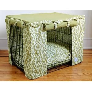 Damask Dog Crate Cover - Large
