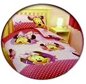 DISNEY MINNIE MOUSE PINK PRETTY SINGLE DUVET SET QUILT COVER CHILDRENS BEDDING