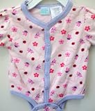Baby Girl, 0-3 Months, Pink Butterfly Pattern, Outfit Romper Summer Dress