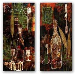 Still Life II-III Set by Miguel Paredes 12"x36" Art Print Poster
